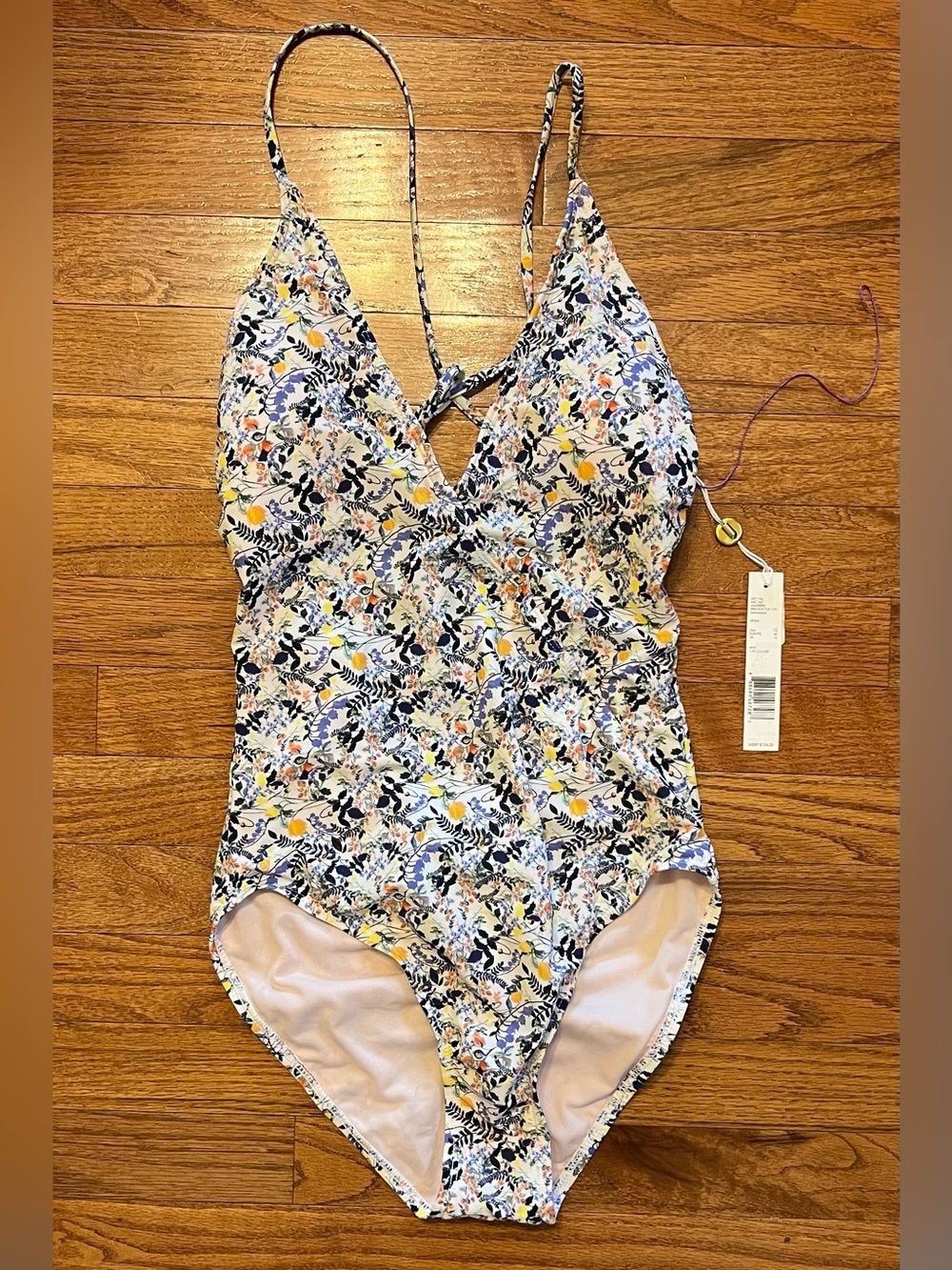Antonio Melani Floral Print One-Piece Swimsuit in Multi-Color NWT! Sz10